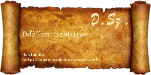Dúzs Szabina névjegykártya